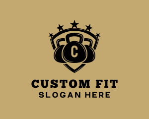 Gym Kettlebell Fitness Sport logo design