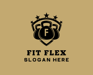 Gym Kettlebell Fitness Sport logo design