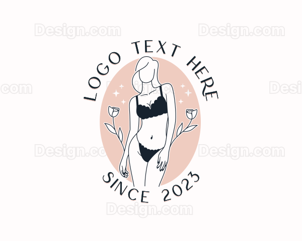 Sexy Woman Lingerie Logo