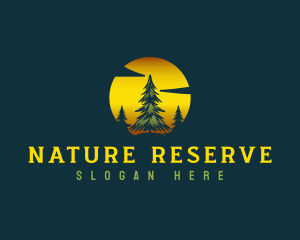 Pine Tree Nature Forest logo design