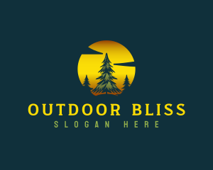 Pine Tree Nature Forest logo design