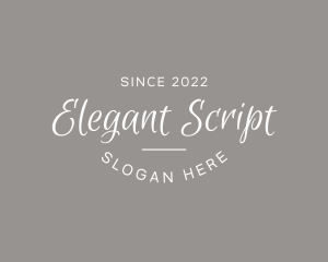 Elegant Script  Wordmark logo design