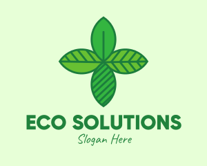 Green Ecology Leaves logo design