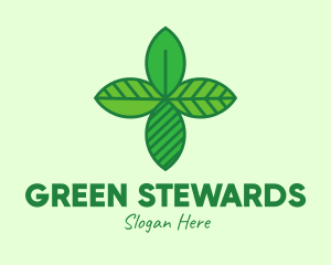 Green Ecology Leaves logo design