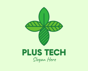 Green Ecology Leaves logo design