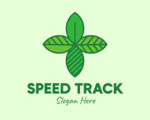 Green Ecology Leaves logo