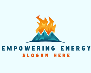 Gas Flame Mountain  logo design