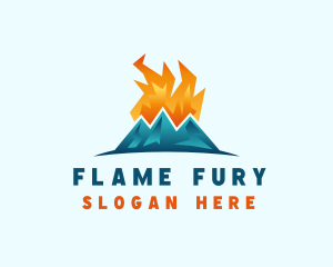 Gas Flame Mountain  logo design