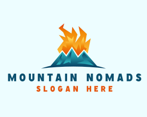 Gas Flame Mountain  logo design