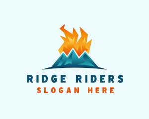 Gas Flame Mountain  logo design