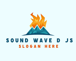 Gas Flame Mountain  logo design