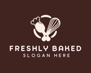 Whisk Baker Baking logo design