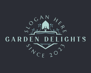 Landscaping Shovel Garden logo design