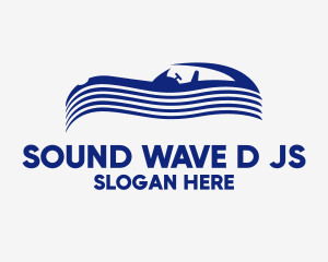 Blue Car Waves logo design