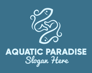 Aquatic Sea Fishery logo design