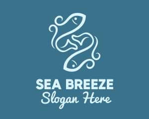 Aquatic Sea Fishery logo design