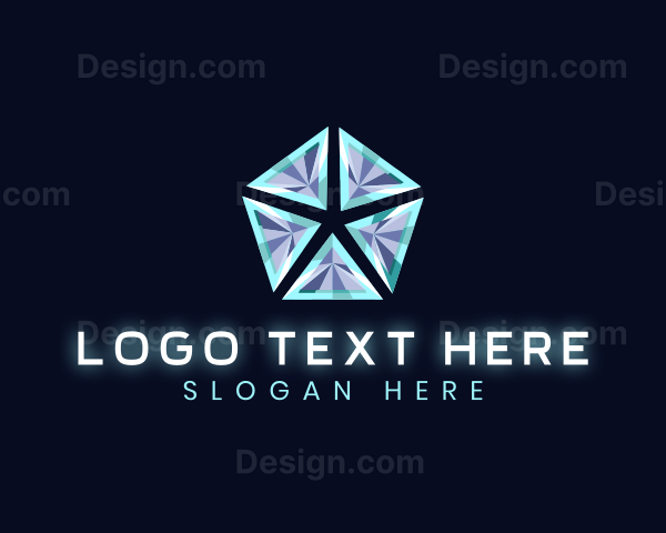 Geometric 3D Triangle Software Logo