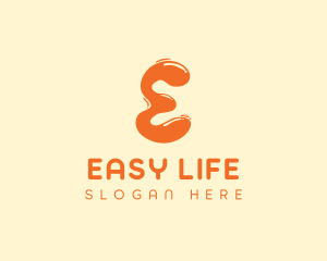 Liquid Soda Letter E logo design