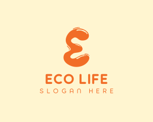 Liquid Soda Letter E logo design