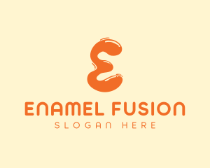 Liquid Soda Letter E logo design