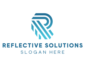 Business Stripe Letter R logo design