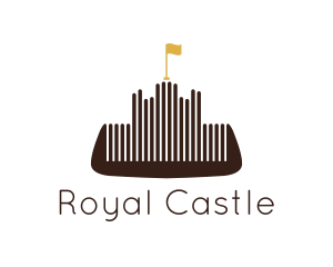 Barber Comb Castle logo design