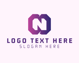 Gradient Letter N logo