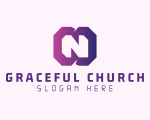 Gradient Letter N logo