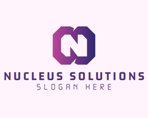 Gradient Letter N logo design