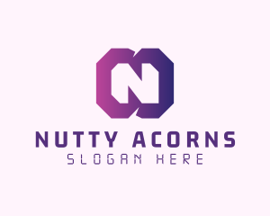 Gradient Letter N logo design