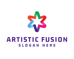 Colorful Business Star logo design