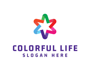 Colorful Business Star logo design