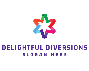 Colorful Business Star logo design