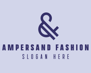 Luxe Ampersand Lettering logo design