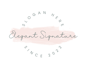 Feminine Stationery Signature logo design