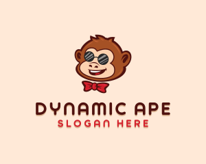 Cute Monkey Ape logo design