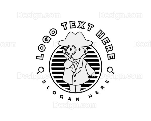 Cute Inspector Detective Logo