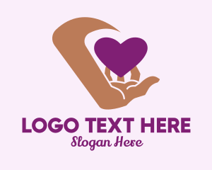 Hand Purple Heart  logo