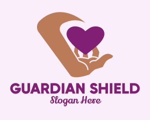 Hand Purple Heart  Logo