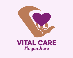 Hand Purple Heart  Logo