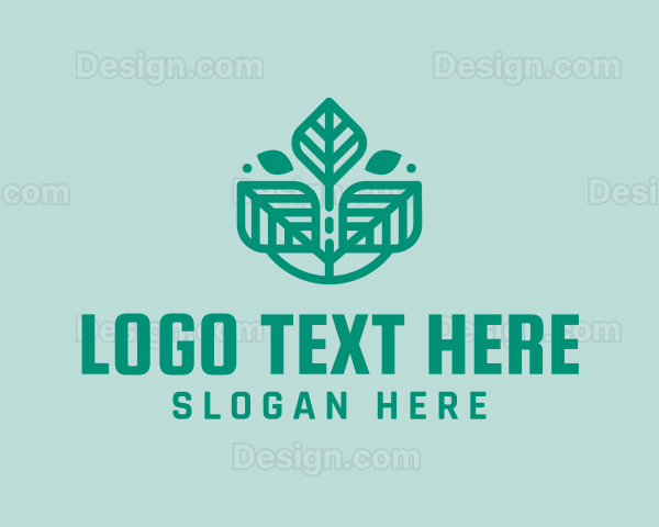 Geometric Natural Leaves Logo