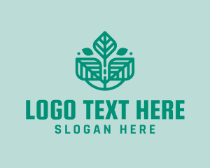 Geometric Natural Leaves logo