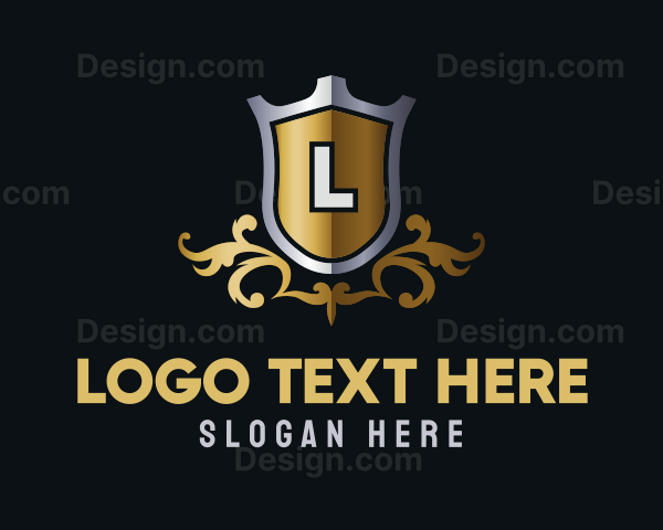 Metal Gothic Crest Letter Logo