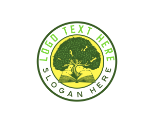 Tree - Book Tree Library logo design