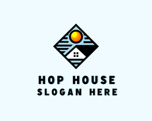 House Roof Property logo design