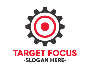 Target Gear Bullseye logo design