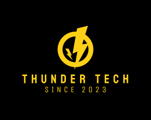 Thunder Lightning Electricity logo design