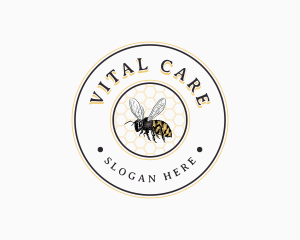 Bee Honeycomb Hive Logo