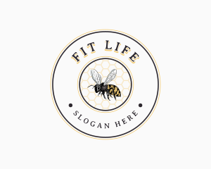 Bee Honeycomb Hive logo