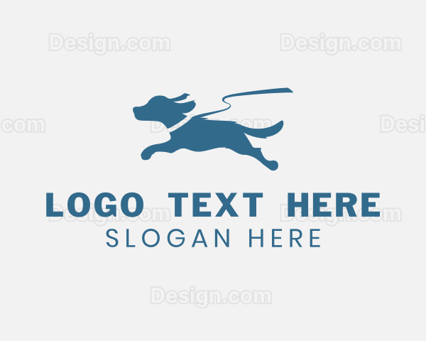 Silhouette Leash Dog Logo